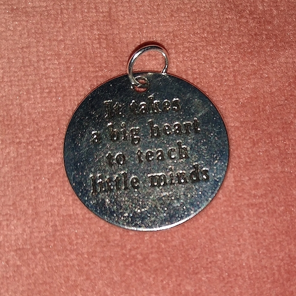 Silver Round Teacher Charm Necklace Bracelet Pendant Inspirational Words Gift - Picture 4 of 6